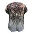 thumbnail image 2 of Plus Size Crew Neck Dolman Short Sleeve Print Top, 2 of 4