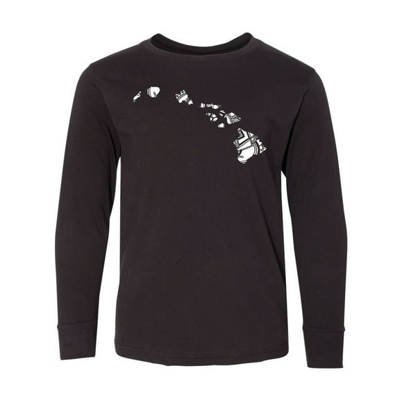 Inktastic Hawaii Silhouette Mandala Long Sleeve Youth T-Shirt