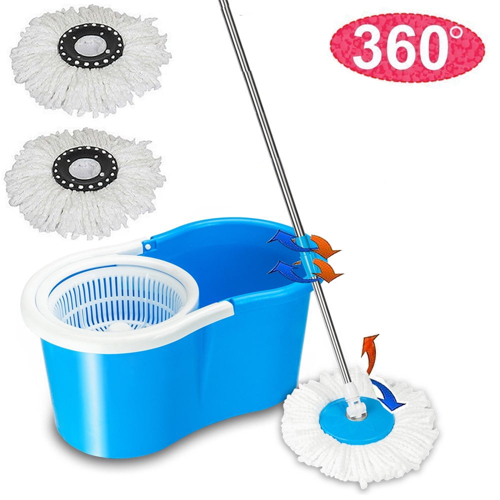 Musetech Spin Mop and Bucket System 360° Self Wringing Spinning Mop
