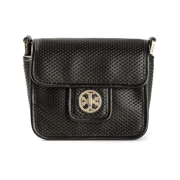 Tory Burch Harper Mini Black Perforated Bag