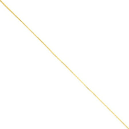14k Yellow Gold 10in 1.00mm Octagonal Snake Anklet Chain