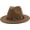 Khaki, variant on Womens Felt Fedora Hat Classic Wide Brim Panama Hat with Leopard Belt Buckle (Red)