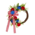 thumbnail image 2 of FastXmas 4th of July Patriotic Wreath for Memorial Day Door Red White Blue Wreath American Flag Truck Front Door Decor Independence Day for Front Door Porch 250th Anniversary Decor,17.7 Inch, 2 of 7