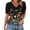 #086-Black, variant on Cutuoiiu Women's V-neck Short Sleeve Shirts Versatile for Daily Wear Gifts