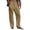 Ginger-T2, variant on Men's Drawstring Linen Pants with Elastic Waist Wide Leg Pants with Pockets with Deep Pockets Long Pants Casual Summer Beach Loose Fit Lightweight Harem Baggy Trousers,Brown 2XL
