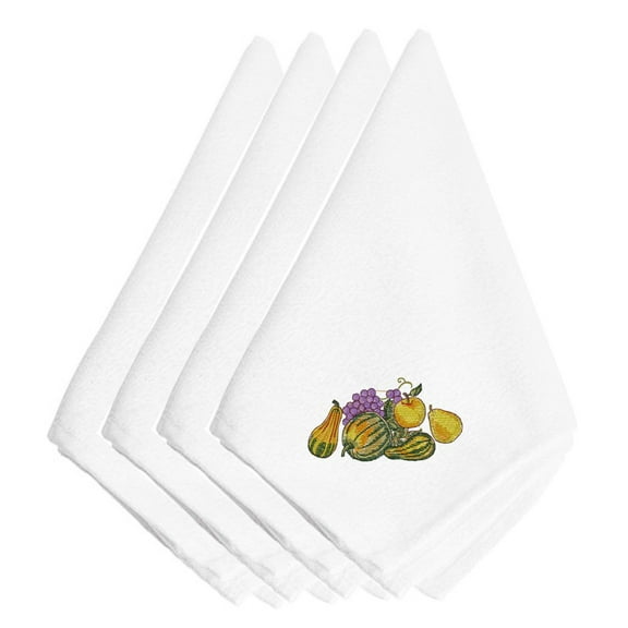 Thanksgiving Cluster Embroidered Napkins Set of 4