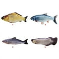 thumbnail image 4 of CNKOO 30CM Cat Toy Simulation Fish Toy Cat Mint USB Charging Silver Arowana, 4 of 6
