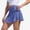Blue, variant on Ltctricy Skorts for Women Crossover High Waisted Side Split Mini Tennis Skirts with Shorts Pockets Workout Athletic Skorts