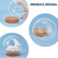 thumbnail image 4 of Clear Glass Cloche Display Dome with Cork Base Eternal Transparent Flower Glass Cover 4.3x4.25inch, 4 of 6