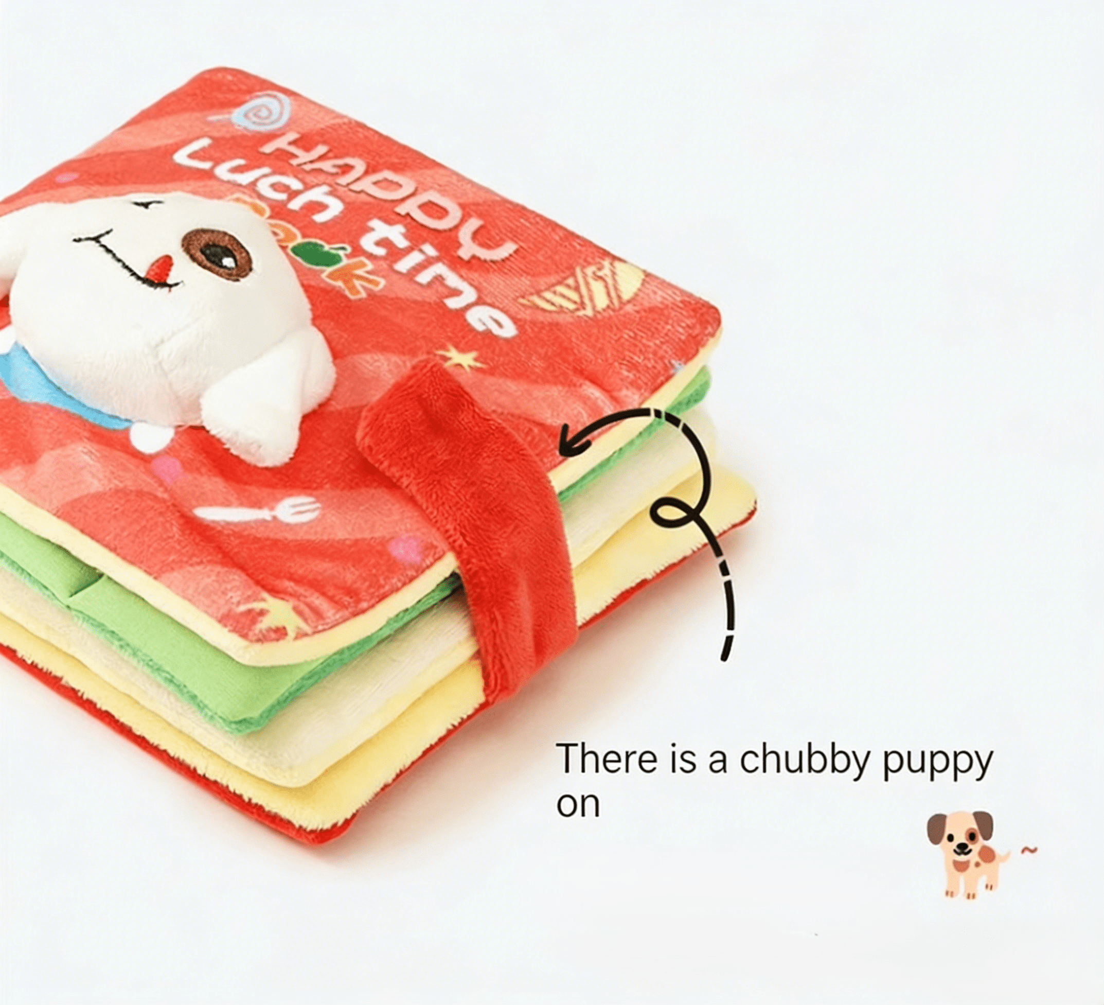 Lunch Book Shape Snuffle Dog Toy, Interactive Treat Dispensing Puzzle Toy with Crinkle Sound, Durable Teeth Cleaning Pet Toy for Small to Medium Dogs
