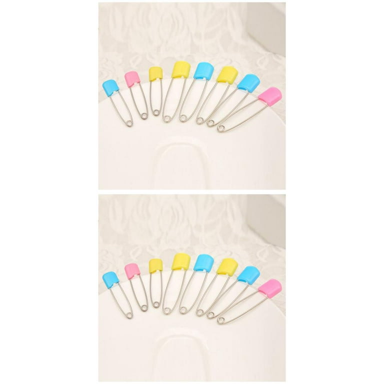 Good-Life 8pcs Baby Safety Pins Safety Cloth Stainless Steel Baby Bibs  Apron Diaper Safety Pins