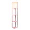 thumbnail image 2 of Lalia Home 62.5" 3-Shelf Column Storage Floor Lamp with Linen Shade & LED Bulb, Light Pink, 2 of 6