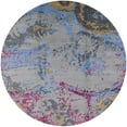 thumbnail image 1 of Ahgly Company Machine Washable Indoor Round Industrial Modern Viola Purple Area Rugs, 3' Round, 1 of 7