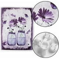 thumbnail image 5 of Lavender Flower Wall Art Purple Butterfly with Floral on Plank Canvas Wall Art for Bedroom Funny Inspirational Painting Wood Framed Prints Wall Decor for Living Room Bathroom,12x16 inches, 5 of 7