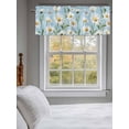 thumbnail image 3 of White Spring Floral Curtain Valances for Windows, Summer Botanical Butterflies Kitchen Valance Window Treatment, Light Filtering Block Curtains for Bathroom/Bedroom/Living Room 42'' x 18'', 3 of 9