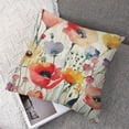 thumbnail image 7 of Shiartex Throw Pillow Cover Colorful Wildflowers Watercolor Floral Red Poppy Peony Daisy Nature Bright Rectangular Throw Pillow Covers for Couch Sofa Home Decor 2pcs White, 7 of 7