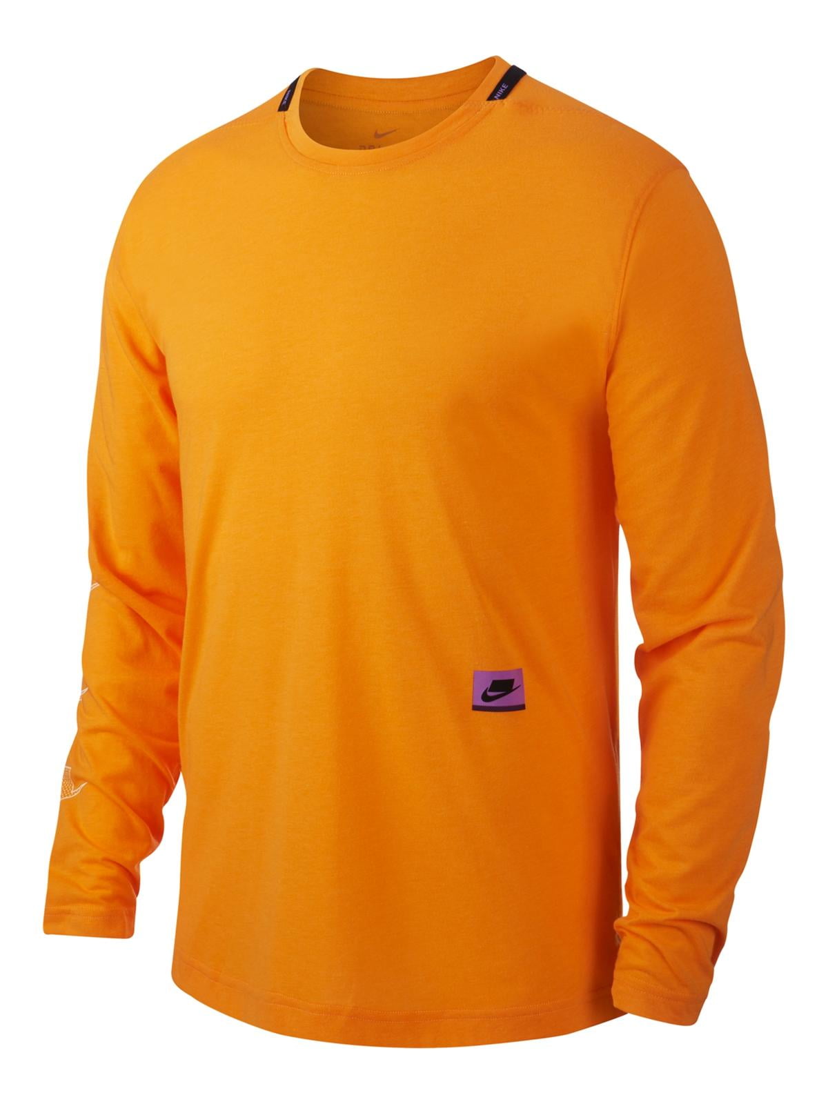 Halar Engreído República Nike Men's Dri-FIT Long-Sleeve Training Top Orange Size Medium - Walmart.com