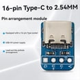 thumbnail image 2 of 16-Pin Type-C to 2.54mm Pin Module USB 5V Power Supply Equipped with A 16-Pin Type Socket, 2 of 5