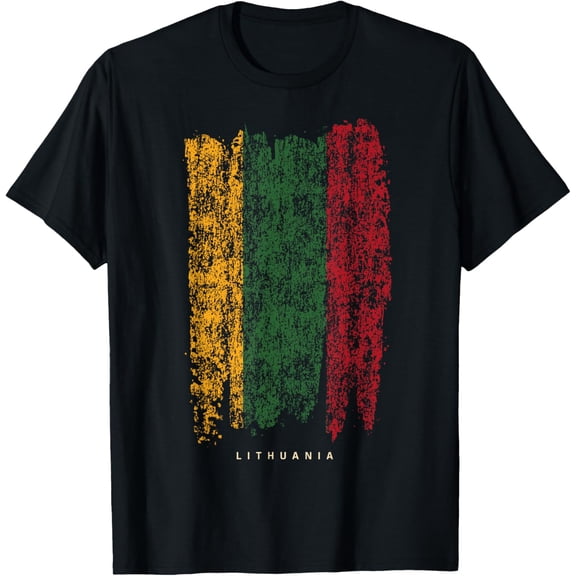 Vintage Lithuania Flag Retro Lithuanian Flag Lithuanian T-Shirt
