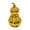 C002- Style B, variant on Indoor Halloween Table Decorations, Fall and Halloween Decor, Pumpkin Decorations for Home, Led Night Light, 9X6 Inch Metallic Golden Glass Gourd Shaped Led Pumpkin Lamp for