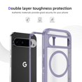 thumbnail image 2 of Decase Magnetic Case for Google Pixel 8A,Heavy Duty Anti-Scratch Rugged Kickstand Mag-Safe Cover for Women Men,Dual-Layer Protection Military Grade Protective Case for Google Pixel 8A,Purple+Clear, 2 of 7