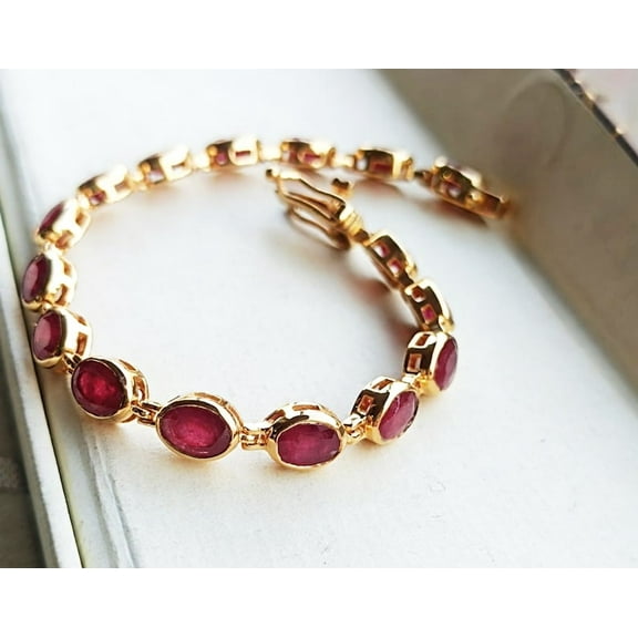 Ruby Tennis Bracelet,Silver,Women,mother,anniversary,wedding gift for her