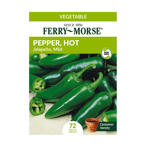 FerryMorse 50MG Pepper, Hot Jalapeño, Mild Vegetable Plant Seeds