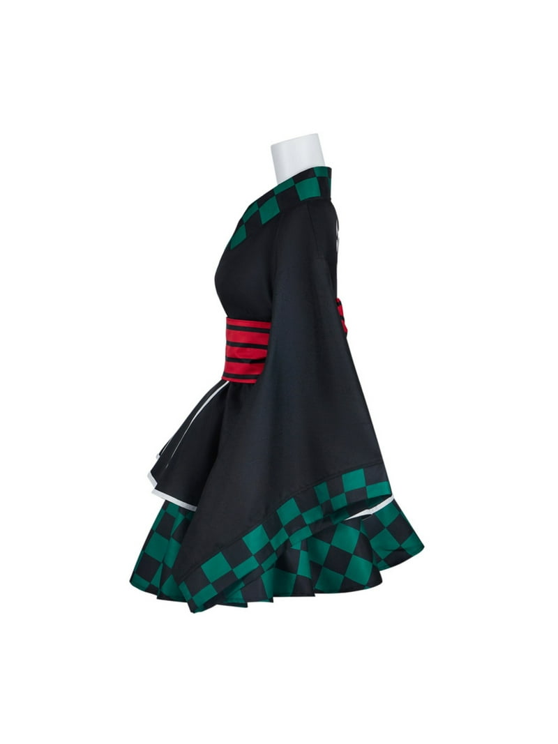 Green Checkered Kimono Maid Dress - Walmart.com