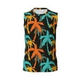 thumbnail image 4 of Yiaed Palm Trees Print Men's Singlet Vests Summer Running Muscle Tank Tops Gym Undershirt Round Neck Sleeveless for man, 4 of 5