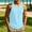 Light Blue, variant on WIZUTIZ Men's Lightweight Casual Tank Top Crew Neck Mesh Fabric Quick Dry Breathable Sleeveless T-Shirt Ideal for Running, Gym and Summer Outdoor Activities