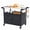Sliver, variant on Yacona Outdoor Grill Cart with Storage Cabinet, Movable Outdoor Kitchen Island with Brake Wheels, Grill Table for Kitchen Prep