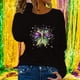 thumbnail image 4 of TaTaai Hoodies Shirts for Women Early Fall Long Sleeve Tops Vintage Graphic Outfits Tops Fashion Pullover Tees Gift, 4 of 5