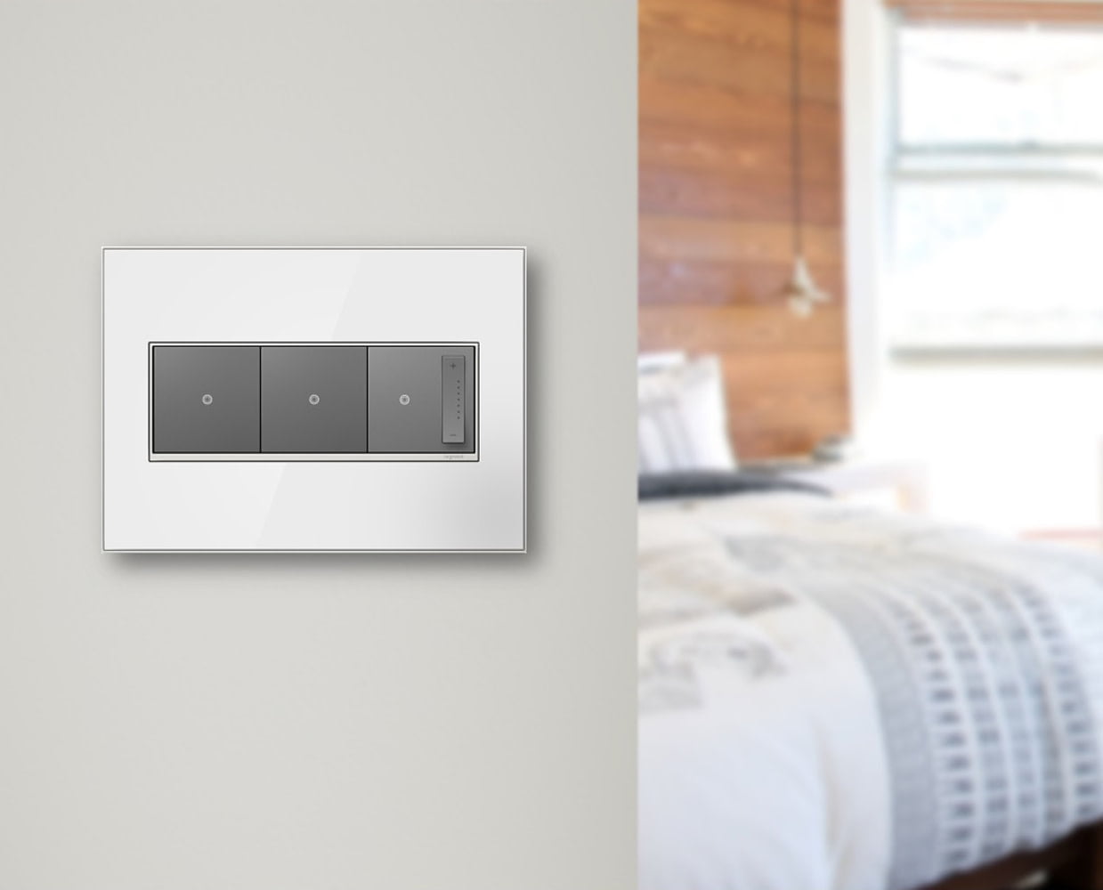 Legrand AWM3GMA4 Adorne Real Materials Metal 3-Gang Light Switch / Outlet Cover Wall Plate