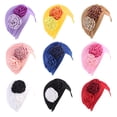 thumbnail image 4 of LNMQLPDBS Head Wrap Cotton Beanie Turban Headwear for Women Soft Cancer Chemo Head Scarf Hats Elastic Covers Wraps for Women's Hair, 4 of 5