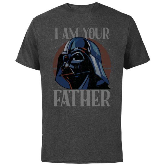 Star Wars Darth Vader I Am Your Father Retro - Short Sleeve Cotton T-Shirt for Adults - Customized-Charcoal