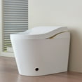 thumbnail image 3 of Smart Toilet with Bidet, Modern Automatic Flush Toilet with Heated Seat, Warm Air Dryer and Foam Shield, Tankless ADA Comfort Height Toilet for Bathroom, White, 3 of 11