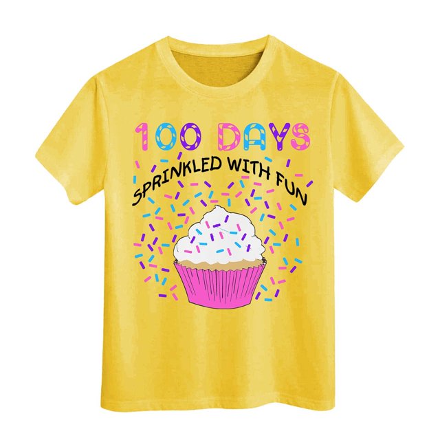 Mode Décontractée Imprimé Col Rond Manches Courtes T-Shirt Haut Arc-en-Ciel Chat Pyjamas Manches Longues Tee-Shirts Filles Pack Enfants Jolies Petites Chemises Liar 3 T Vêtements Épais Haut à Bretelles 6x Filles