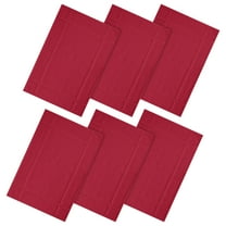 Ample Decor Cotton Bath Mats 6 Pack 34 x 20 inches 1350 GSM - for Bathroom Floor, Shower - Red