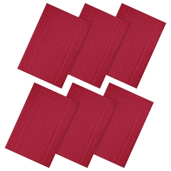 Ample Decor Cotton Bath Mats 6 Pack 34 x 20 inches 1350 GSM - for Bathroom Floor, Shower - Red
