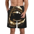 thumbnail image 1 of Fotbe Golden Lips Modern Sculpture Trajes de Baño Estampados para Hombre, Shorts de Verano de Secado Rápido, Ropa de Playa, Bañadores-Medium, 1 of 6
