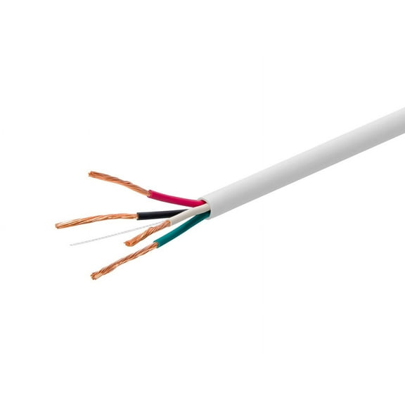 Monoprice Speaker Wire, CL3 Rated, 4-Conductor, 16AWG, 250ft, White