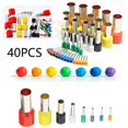 thumbnail image 2 of 40pcs Polymer Clay Cutters, Stainless Steel+Plastic Indentation Round Circle Shape Cutters Mold Ceramics Dotting Baking Ring Mold Cutter Punch Tools With Storage Case For Clay Pottery Craft Handcraft, 2 of 4