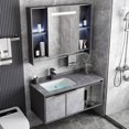 thumbnail image 3 of Customizable Aluminum Gold Bathroom Cabinet Set Bathroom Washbasin Ceramic One-piece Sink Decoration Furniture My Lux Decor Round, 3 of 15