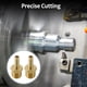 thumbnail image 2 of Conectores de manguera de latón 3/8" 1/2"NPT macho recto para aire, agua, aceite, gas, combustible 2 piezas tono dorado, 2 of 6