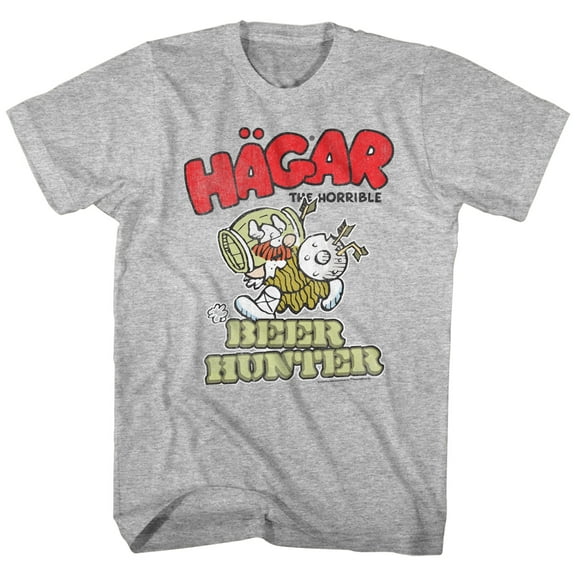 Hagar The Horrible Beer Hunter Gray Heather T-Shirt
