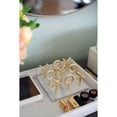 thumbnail image 2 of Marble Banswara Style Tic Tac Toe Game - 6.5" - White and Gold, 2 of 9