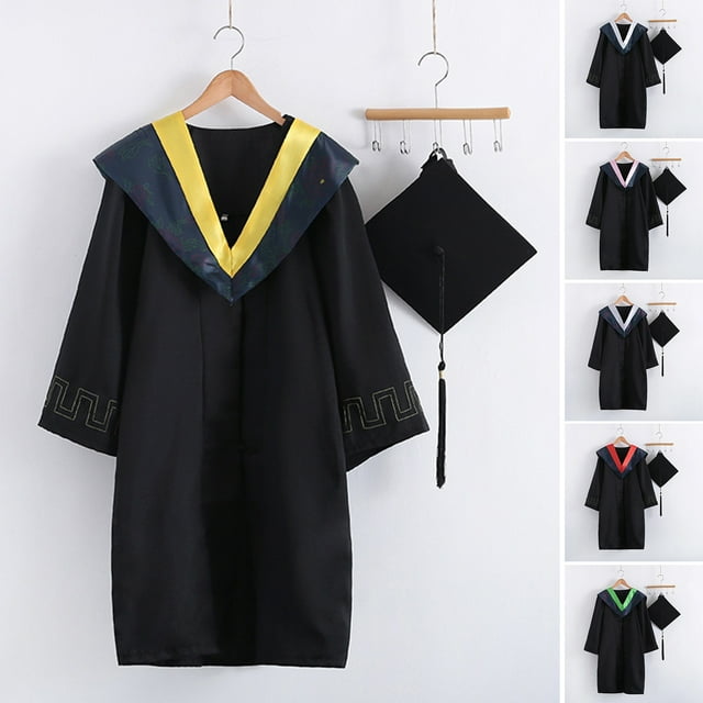 1 Set Beautiful Fine Knitted Graduation Uniform Polyester Elegant Festive Touch Graduation Dress for Photography