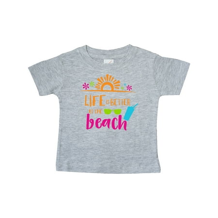 

Inktastic Life is Better at the Beach Sunglasses Cocktail Gift Baby Boy or Baby Girl T-Shirt