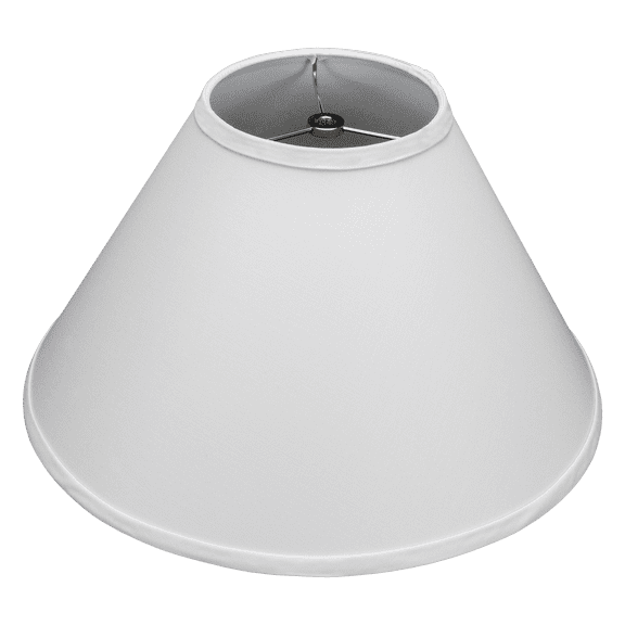 Fenchel Shades | 6" Top Diameter x 16" Bottom Diameter x 10 Slant, (Washer/Spider Attachment) Empire Lamp Shade - (Linen White)