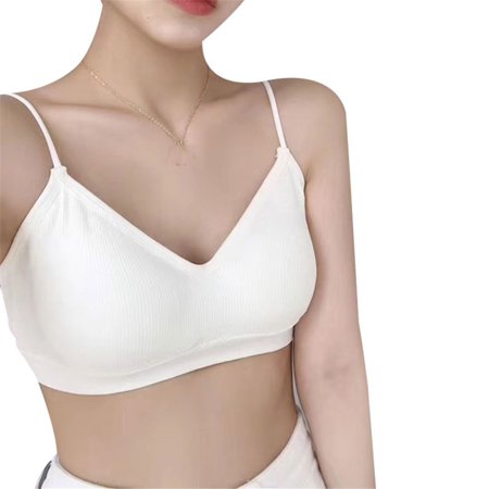 

Rumida Seamless Breast-Wrapped Beautiful Back Sling Underwear Girl Tube Top Sports Vest Seamless Beautiful Back Underwear Bra Girl One Size 832 # White